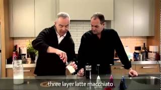 aerolatte  milk frother makes three layer caffè latte macchiato [upl. by Ponce926]