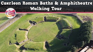 CAERLEON ROMAN BATHS amp AMPHITHEATRE WALES  Walking Tour  Pinned on Places [upl. by Bough745]