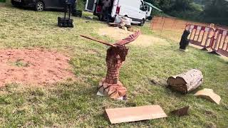 A fabulous range of wooden sculpture at Caerleon festival 2024 [upl. by Zelde]