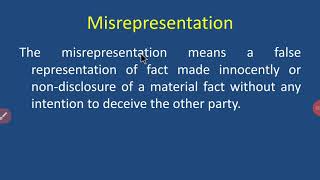 Misrepresentation [upl. by Petronille]