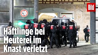 Gefängnismeuterei Polizei stürmt Knast in Thüringen  JVA Untermaßfeld [upl. by Leumel]